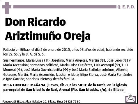 ARIZTIMUÑO OREJA,RICARDO