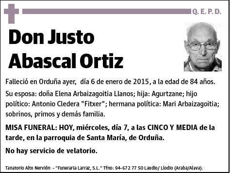 ABASCAL ORTIZ,JUSTO