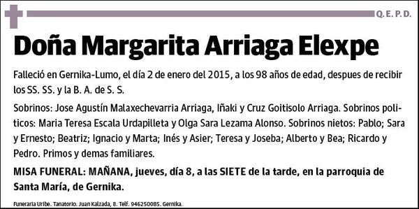 ARRIAGA ELEXPE,MARGARITA