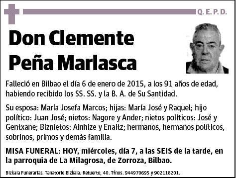 PEÑA MARLASCA,CLEMENTE