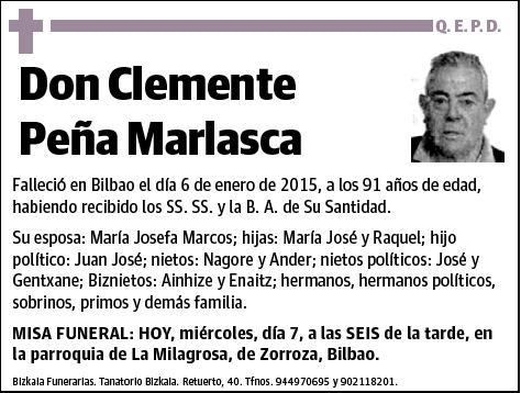 PEÑA MARLASCA,CLEMENTE