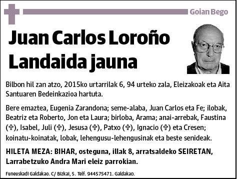 LOROÑO LANDAIDA,JUAN CARLOS