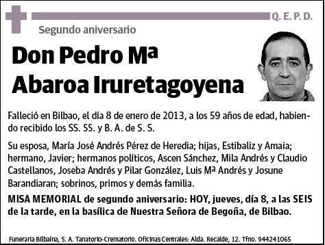 ABAROA IRURETAGOYENA,PEDRO Mª