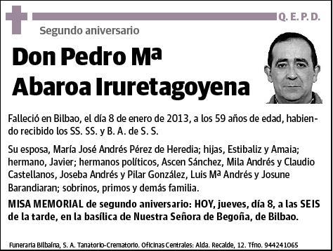 ABAROA IRURETAGOYENA,PEDRO Mª