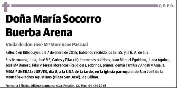 BUERBA ARENA,MARIA SOCORRO