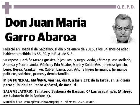 GARRO ABAROA,JUAN MARIA