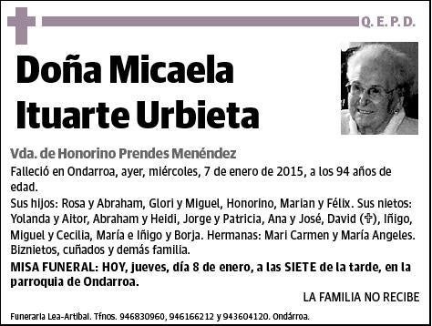 ITUARTE URBIETA,MICAELA