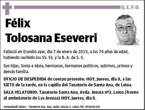 TOLOSANA ESEVERRI,FELIX