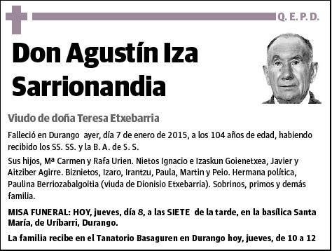 IZA SARRIONANDIA,AGUSTIN