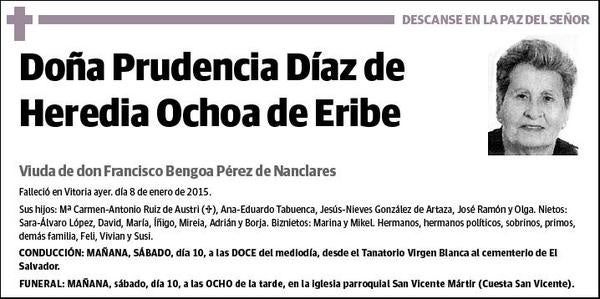 DIAZ DE HEREDIA OCHOA DE ERIBE,PRUDENCIA