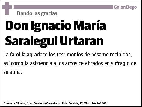 SARALEGUI URTARA,IGNACIO MARIA