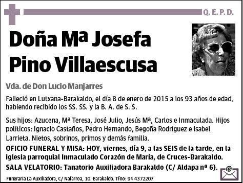 PINO VILLAESCUSA,Mª JOSEFA