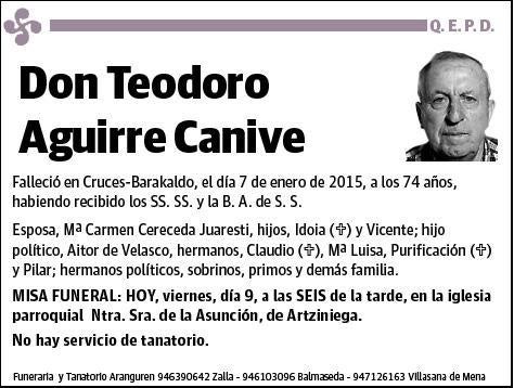 AGUIRRE CANIVE,TEODORO