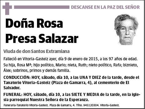 PRESA SALAZAR,ROSA