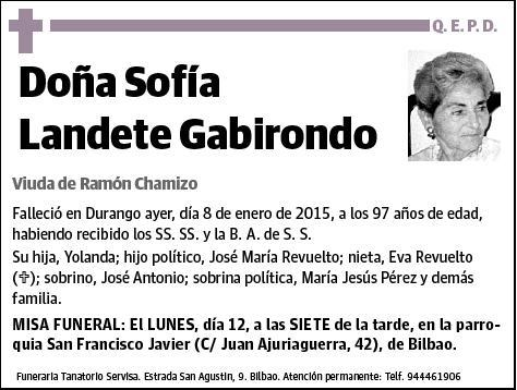 LANDETE GABIRONDO,SOFIA