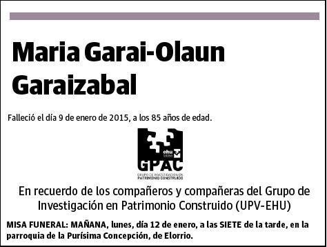 GARAI-OLAUN GARAIZABAL,MARIA