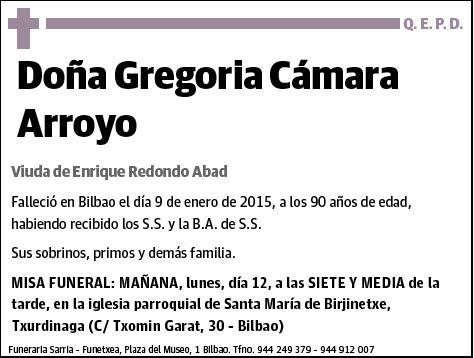 CAMARA ARROYO,GREGORIA