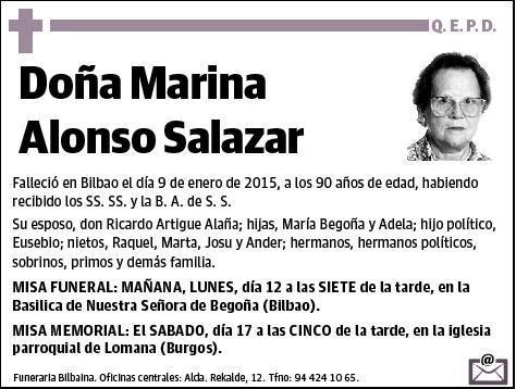 ALONSO SALAZAR,MARINA