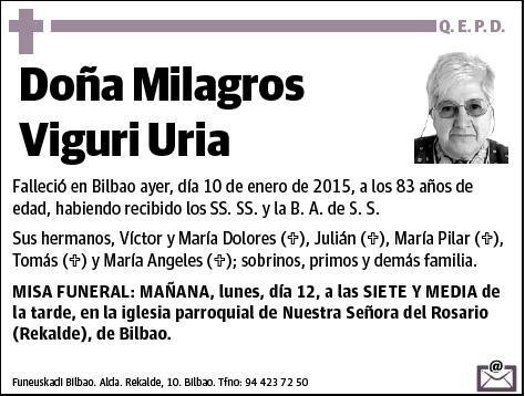 VIGURI URIA,MILAGROS