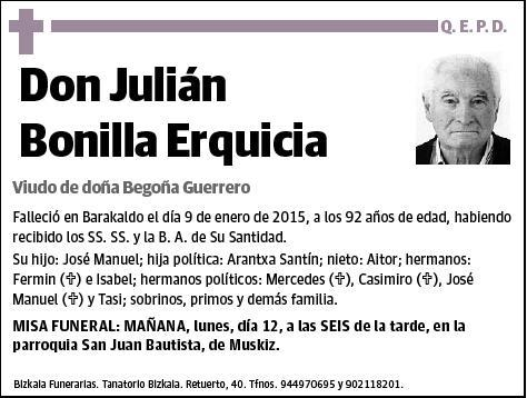 BONILLA ERQUICIA,JULIAN