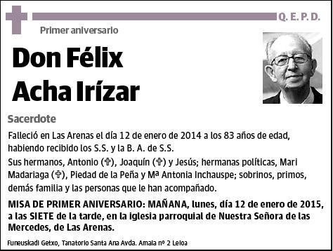 ACHA IRIZAR,FELIX