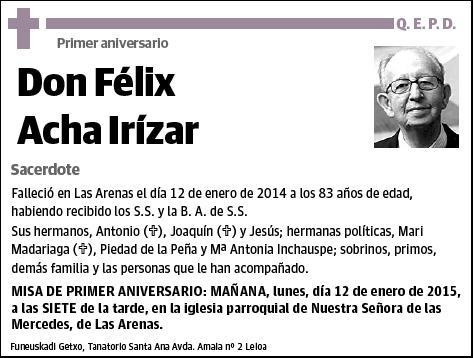 ACHA IRIZAR,FELIX