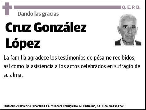 GONZALEZ LOPEZ,CRUZ