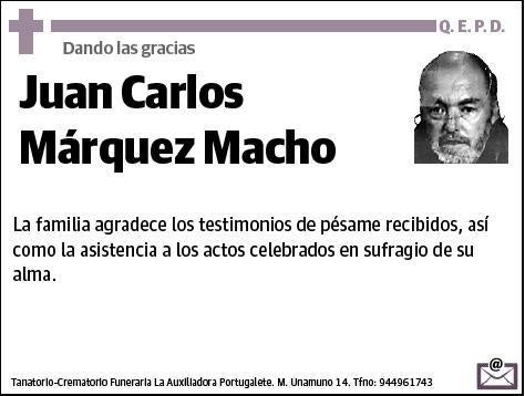 MARQUEZ MACHO,JUAN CARLOS