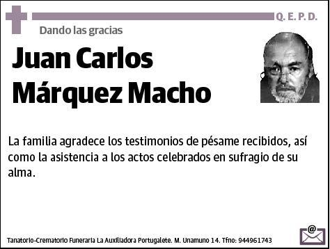 MARQUEZ MACHO,JUAN CARLOS