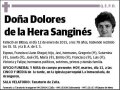 DE LA HERA SANGINES,DOLORES