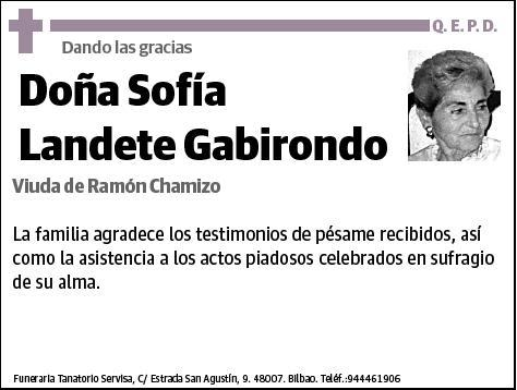 LANDETE GABIRONDO,SOFIA