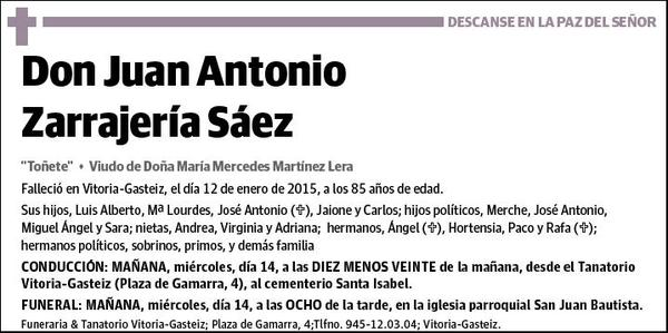 ZARRAJERIA SAEZ,JUAN ANTONIO