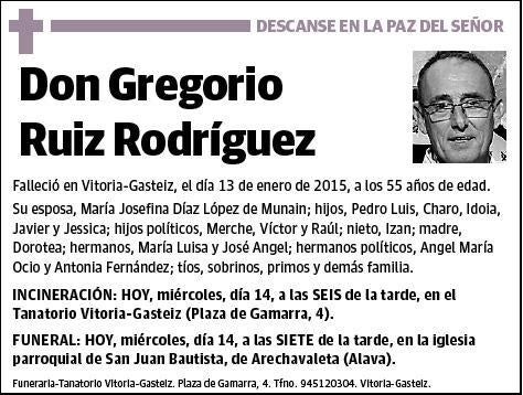 RUIZ RODRIGUEZ,GREGORIO