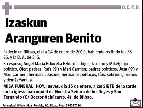 ARANGUREN BENITO,IZASKUN