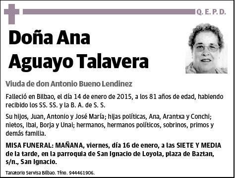 AGUAYO TALAVERA,ANA