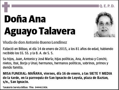 AGUAYO TALAVERA,ANA