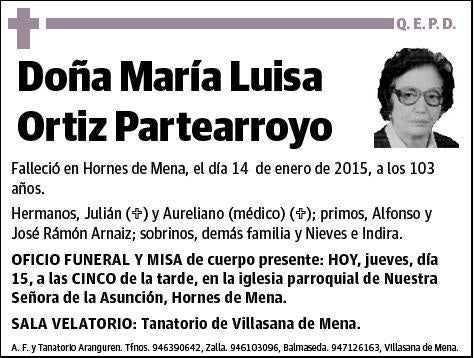 ORTIZ PARTEARROYO,MARIA LUISA