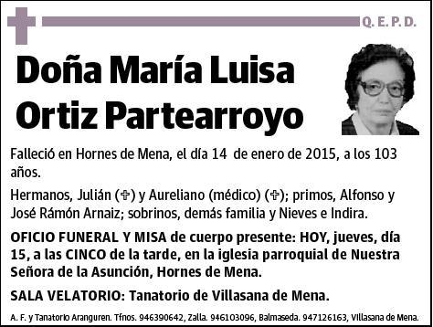 ORTIZ PARTEARROYO,MARIA LUISA