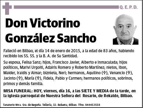 GONZALEZ SANCHO,VICTORINO