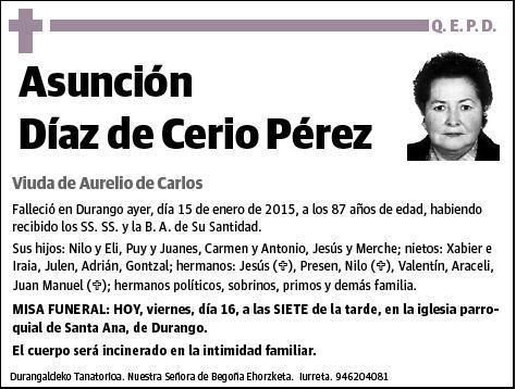 DIAZ DE CERIO PEREZ,ASUNCION