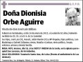 ORBE AGUIRRE,DIONISIA