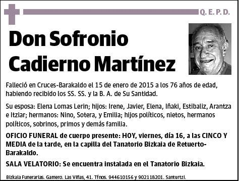 CADIERNO MARTINEZ,SOFRONIO