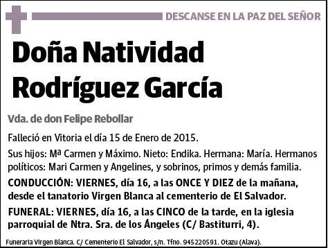 RODRIGUEZ GARCIA,NATIVIDAD