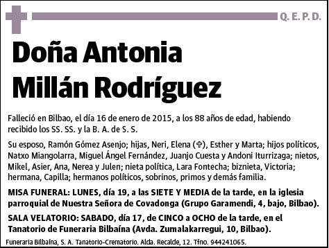 MILLAN RODRIGUEZ,ANTONIA