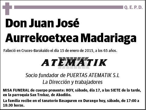 AURREKOETXEA MADARIAGA,JUAN JOSE