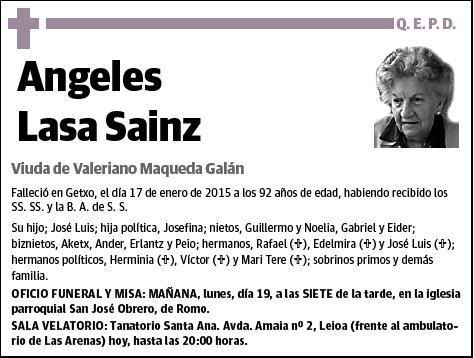 LASA SAINZ,ANGELES