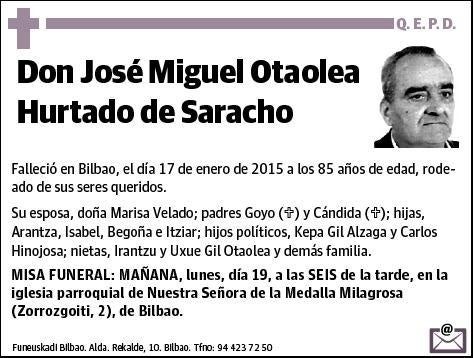 OTAOLEA HURTADO DE SARACHO,JOSE MIGUEL