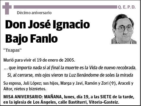 BAJO FANLO,JOSE IGNACIO