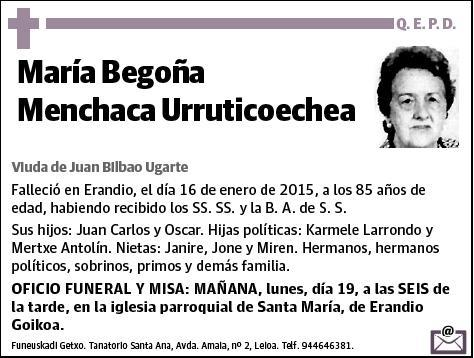 MENCHACA URRUTICOECHEA,MARIA BEGOÑA