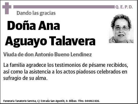 AGUAYO TALAVERA,ANA